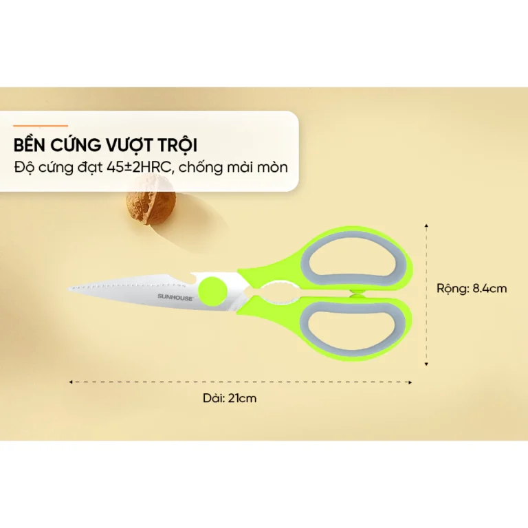 KÉO CẮT GÀ 210 THÉP KHÔNG GỈ SUNHOUSE KS-SC210 - Có thể cắt gà, thịt, cá, rau… - Hình ảnh 3
