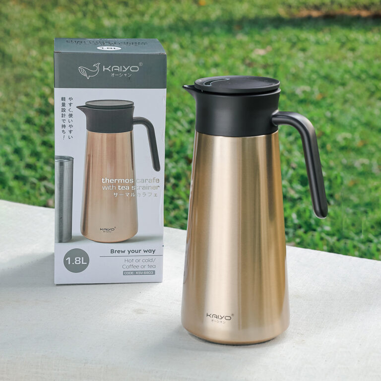 Phích giữ nhiệt kèm lọc trà siêu mịn, dung tích 1,8L Kaiyo - Hình ảnh 3